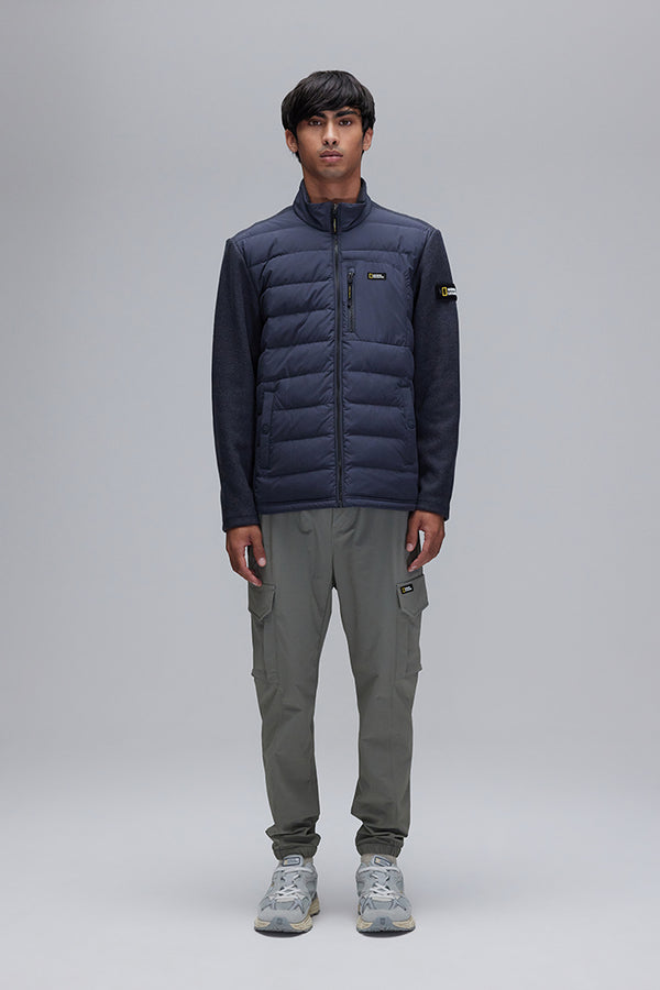 Montana Insulated Quilt and Knit Zip Up Jacket