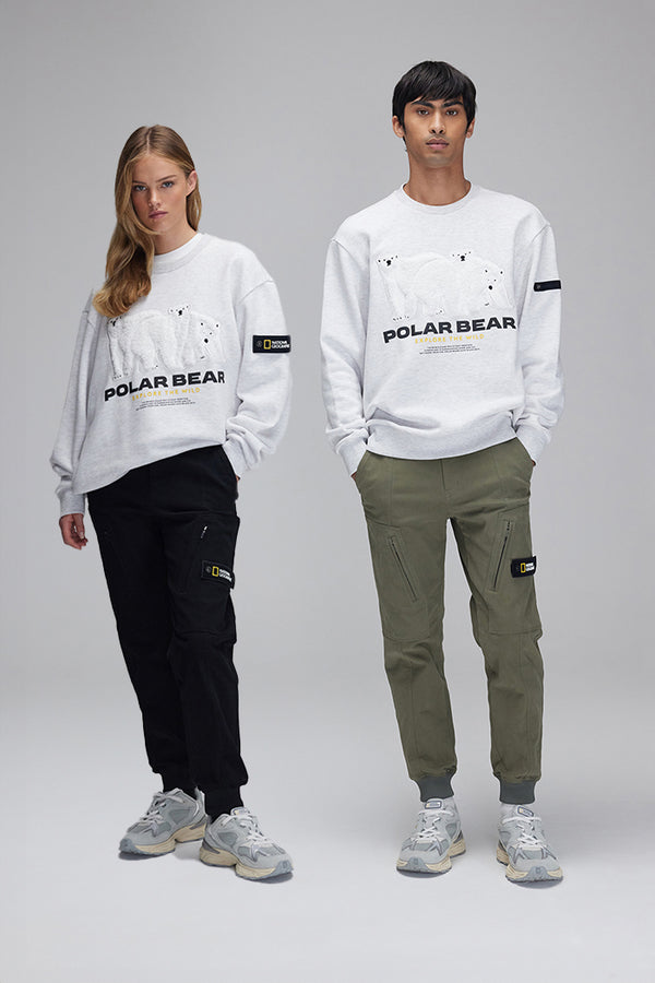 Unisex Polar Bear Print Sweatshirt