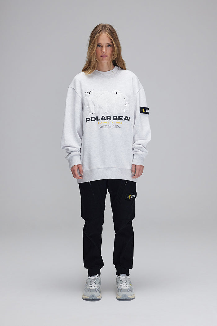 Unisex Polar Bear Print Sweatshirt