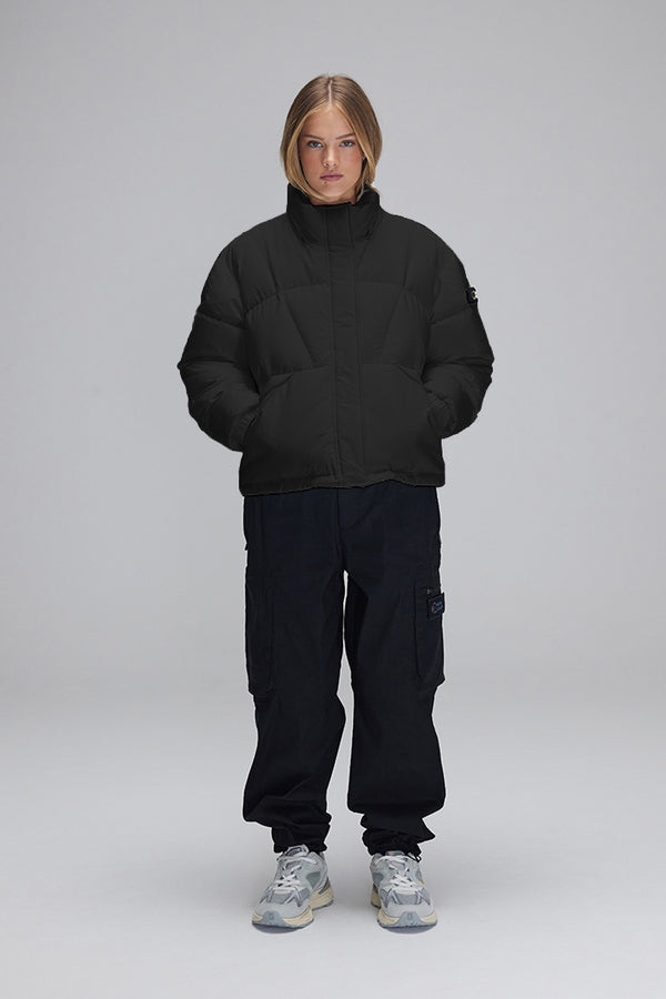 Short Length Insulated Jacket with Detachable Hood